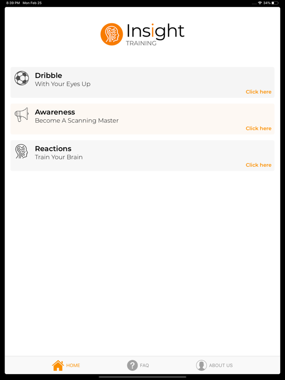 Insight Training App iPad screenshot 2 - Sports app