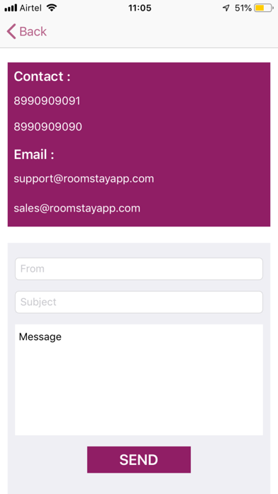 RoomStayAdminApp Screenshot