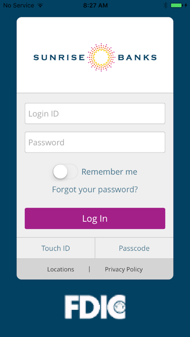 Sunrise Banks Digital Banking Screenshot