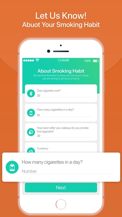 Screenshot #1 pour Quit Smoking Tracker