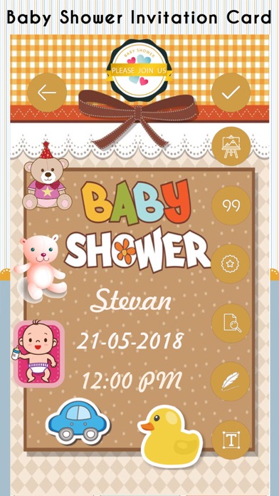 Screenshot #1 pour Baby Shower Invitation Card HD