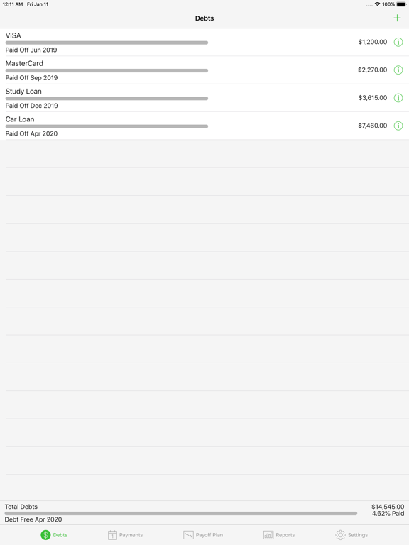Screenshot #4 pour Debts