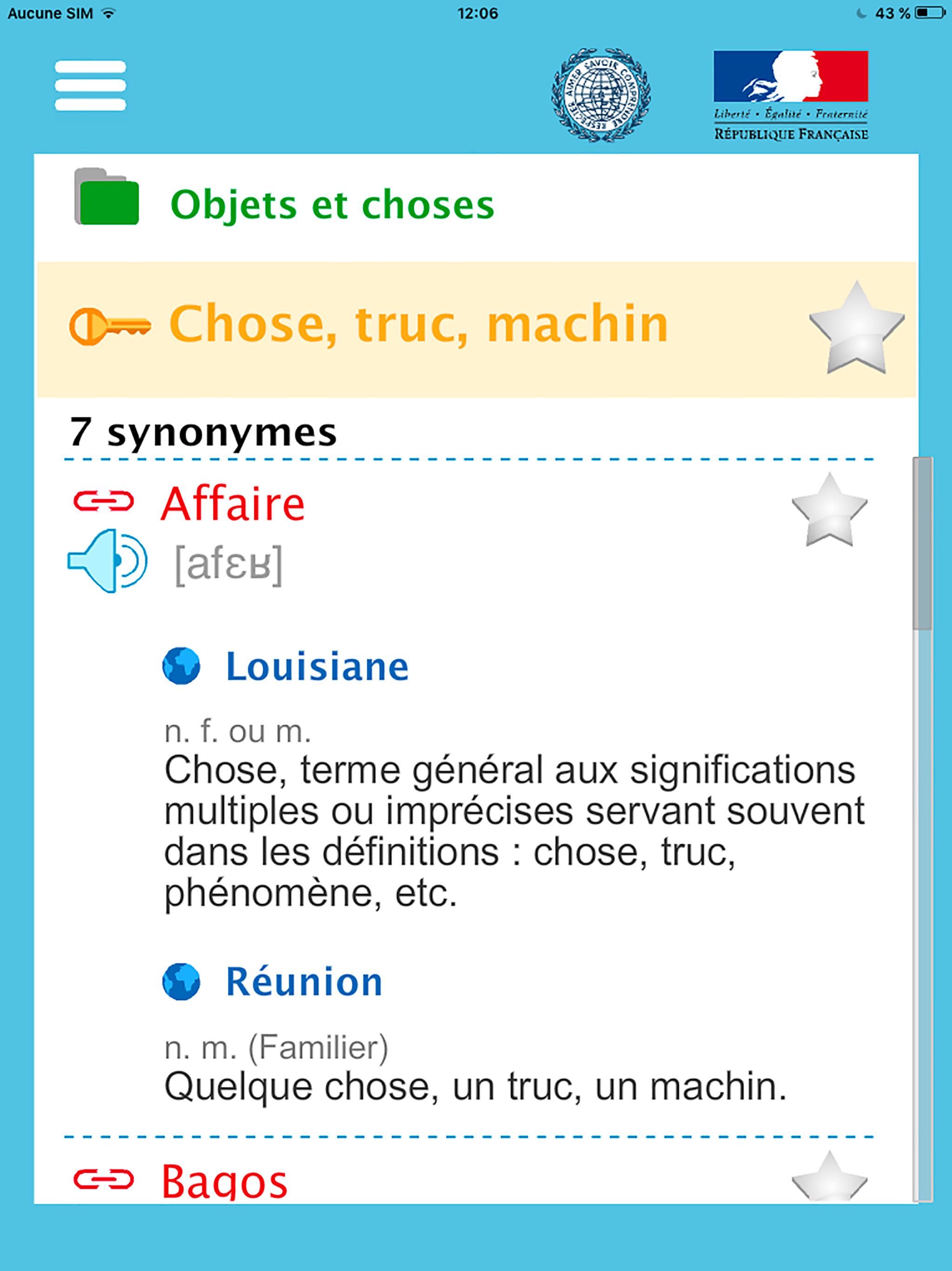Dictionnaire Francophonie screenshot 12
