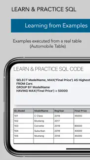 learn sql for mysql iphone screenshot 2