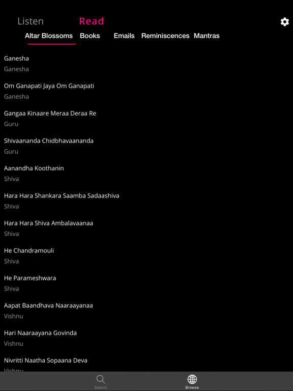 Satsang with Swamiji iPad screenshot 5 - Music app