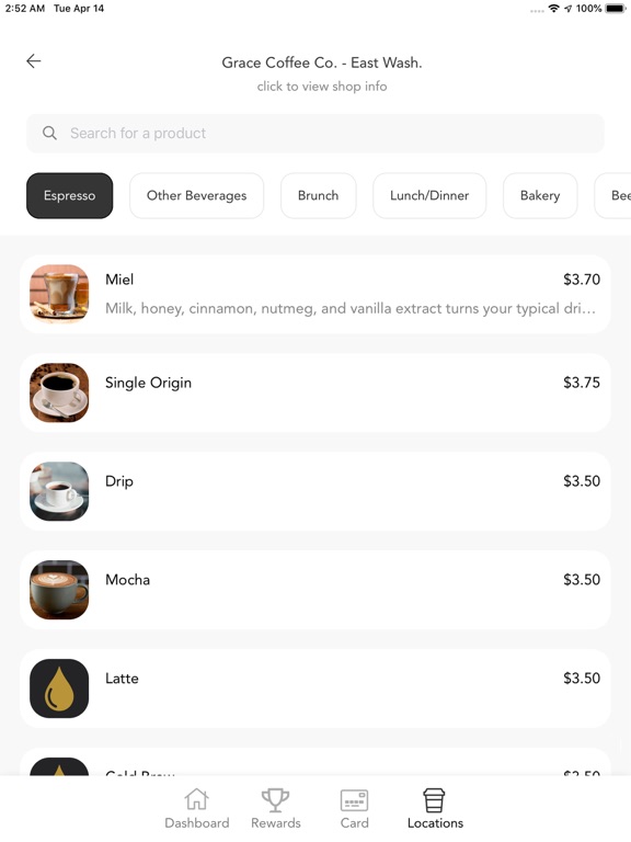 Screenshot #5 pour Grace Coffee Co.