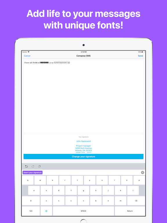 Screenshot #3 for My SMS Signature