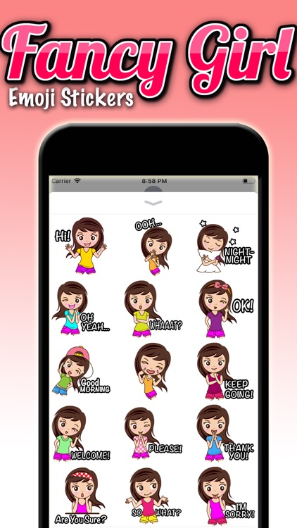 Fancy Girl Emoji Stickers