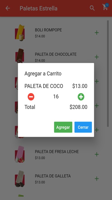 Helados Estrella Pedidos Screenshot