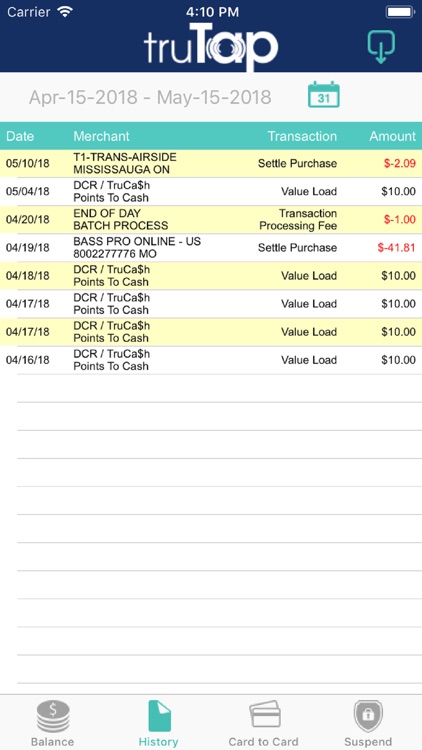 TollsCard truTap v2.0 screenshot-3