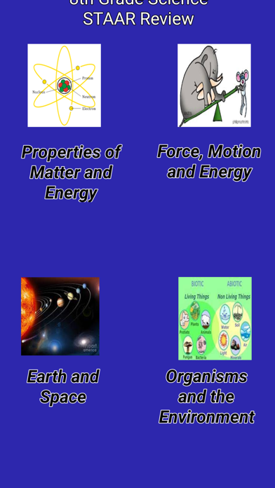 8th grade Science STAAR Review Screenshot