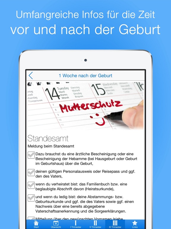 Screenshot #4 pour Schwangerschaft Checklisten