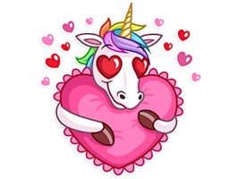 Funny Rainbow Unicorn Stickers