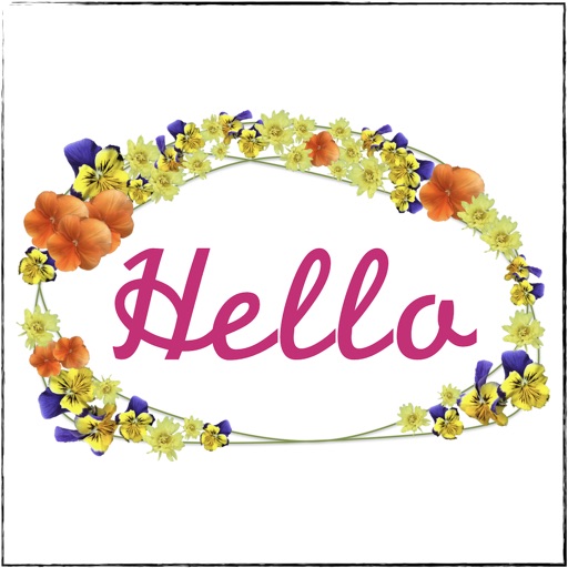 flower greetings stickers