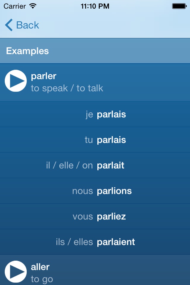 French Verbs Trainer screenshot 2