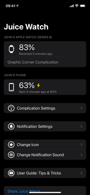 JuiceWatchのスクリーンショット