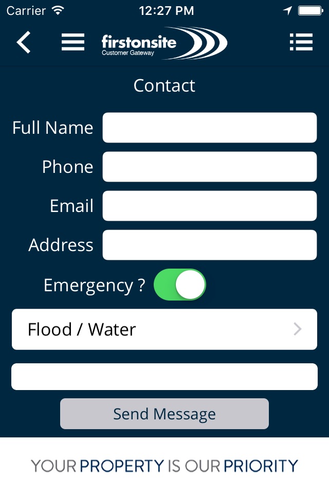 FirstOnSite Customer Gateway screenshot 2