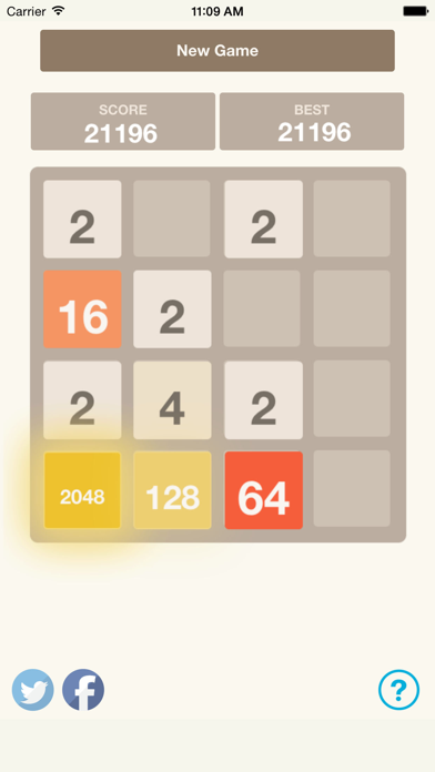 2048 Logic puzzle Game Screenshot