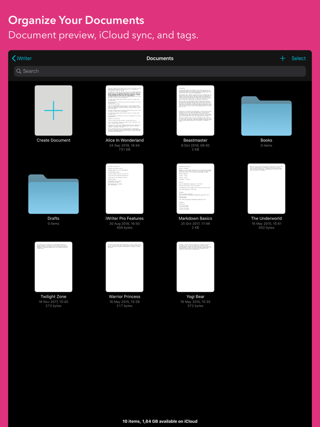 ‎ภาพหน้าจอ iWriter