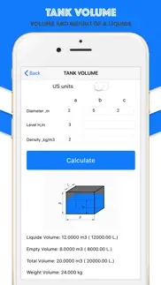 volume of tank calculator iphone screenshot 3