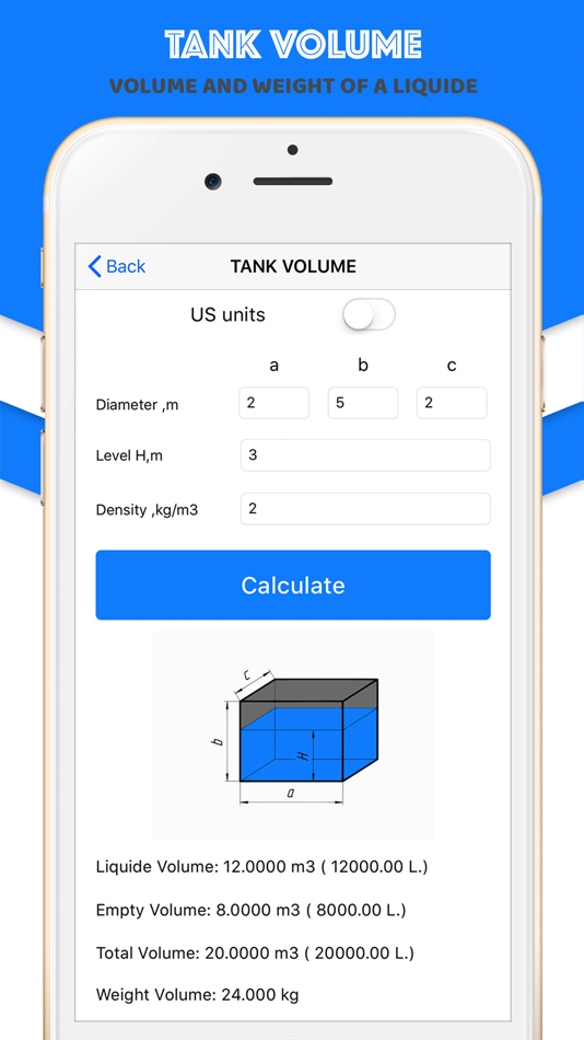 #3. Volume of tank Calculator (iOS) 由: Gorasiya Vishal Nanjibhai