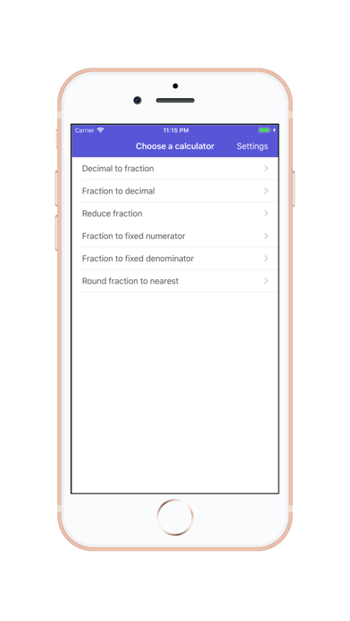 Screenshot #1 pour Fractions Converter & Calc