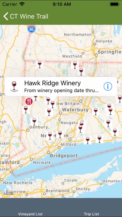 CT Wine Trail Companion - Lite iPhone screenshot 5 - Food & Drink app