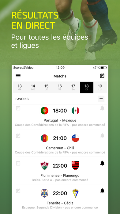 Screenshot #1 pour Scores & Video: soccer 2018