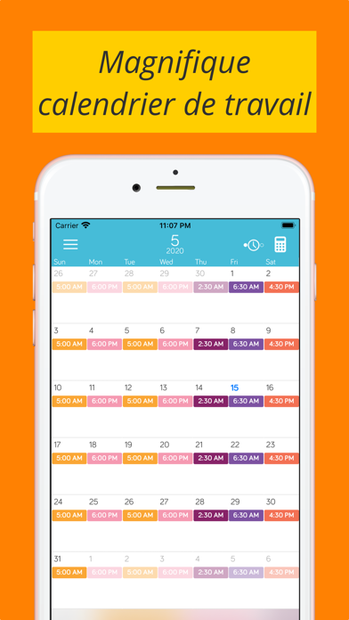 Screenshot #2 pour ShiftZen Calendrier de travail