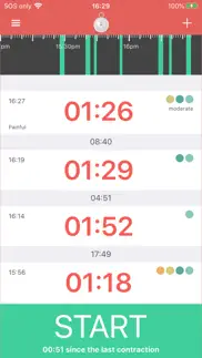 contraction timer - time labor iphone screenshot 2