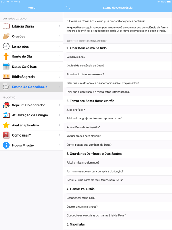 Companheiro Católico iPad screenshot 7 - Lifestyle app