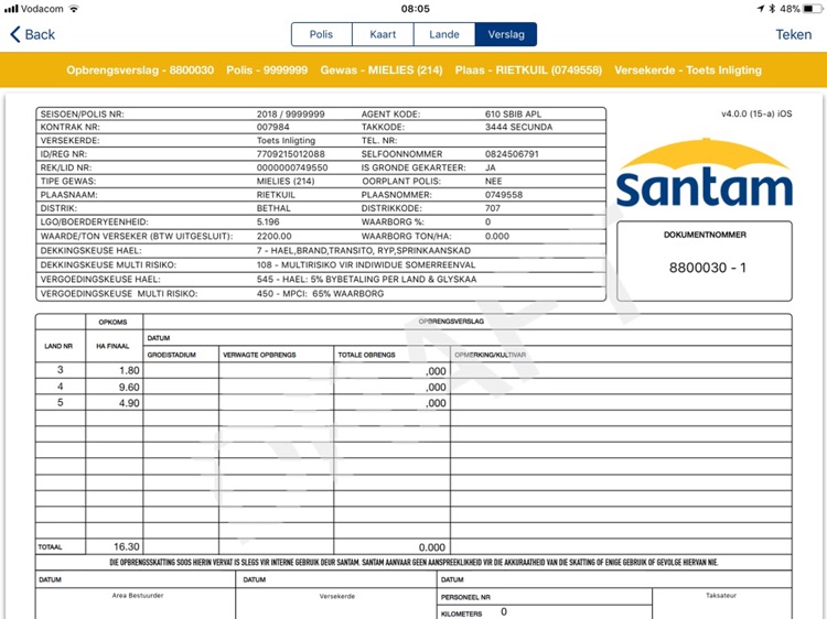 Santam MPCI Reports