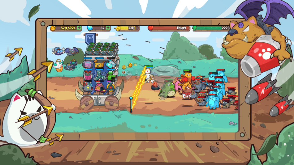 #3. Cat'n'Robot: Idle Defense (iOS) Bởi: Dino Go Corp