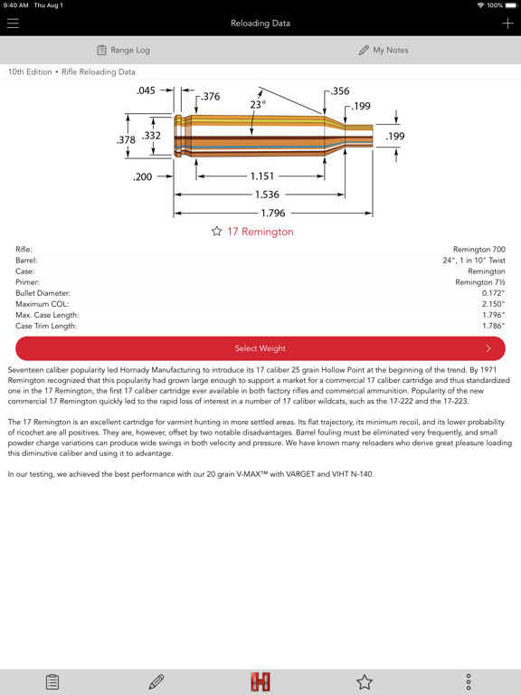 Screenshot #6 pour Hornady Reloading Guide