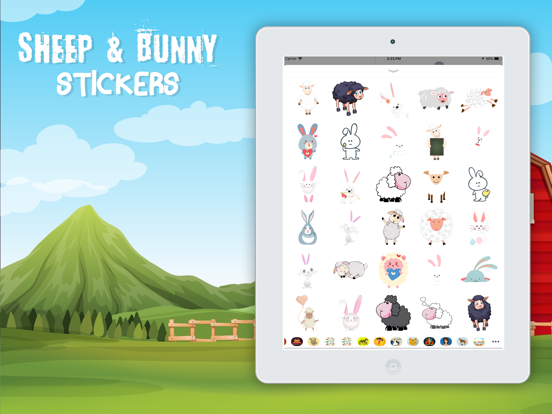 Sheep & Bunny Stickers!のおすすめ画像4