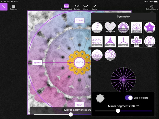 Mandala Maker: symmetry doodle iPad app afbeelding 4