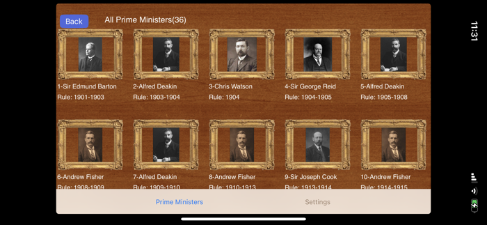 Australian Prime Ministers