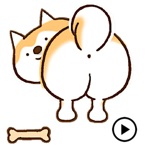 Animated Shiba Inu Dog Sticker