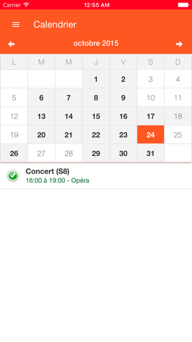 Planning d'orchestre Screenshot
