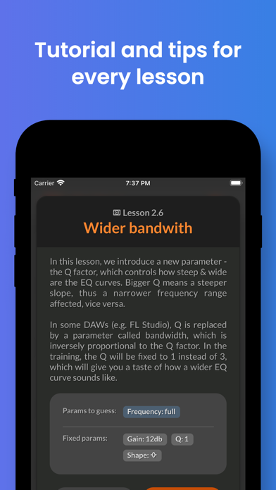 EQ Perfect-Pro EQ Ear Training Screenshot