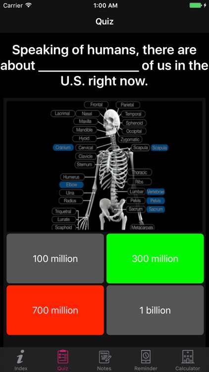 Amazing Human Body Facts, Quiz screenshot-5