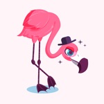 Flamingo Birdy Stickers