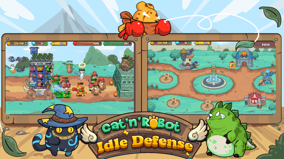 #4. Cat'n'Robot: Idle Defense (iOS) Bởi: Dino Go Corp