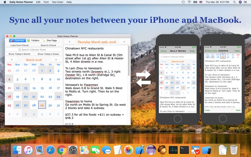 Screenshot #1 for Daily Notes Planner