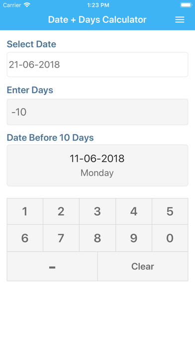 Date + Days Calculator screenshot 2