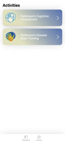 Game screenshot Parkinson's Cognitive Research apk