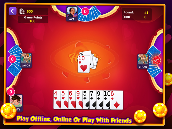 Screenshot #6 pour Hearts: Casino Card Game