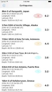 earthquake report iphone screenshot 1