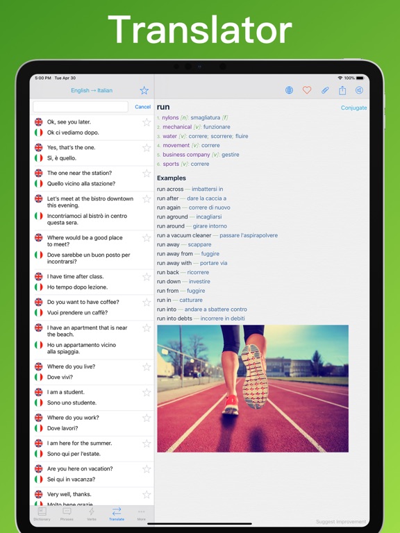 Screenshot #6 pour Italian Translator +