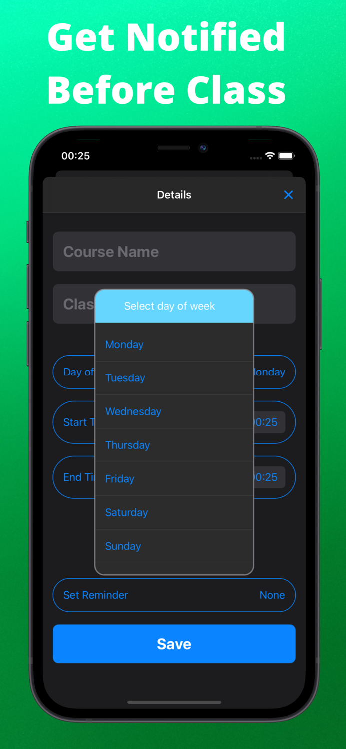 Class Timetable Attendance App